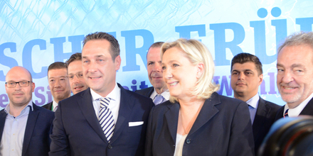 Image : Heinz-Christian Strache et Marine Le Pen